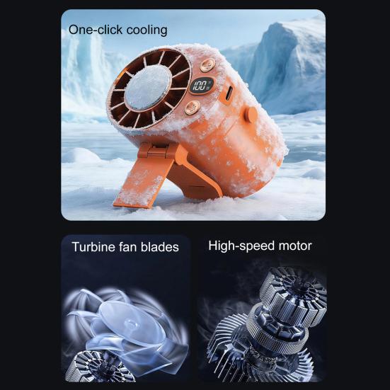 Portable Waist Clip Cooling Fan Speed Adjustable Fast Cooling USB Rechargeable Fan Low Noise Personal Air Conditioner for Outdoor Office Travel