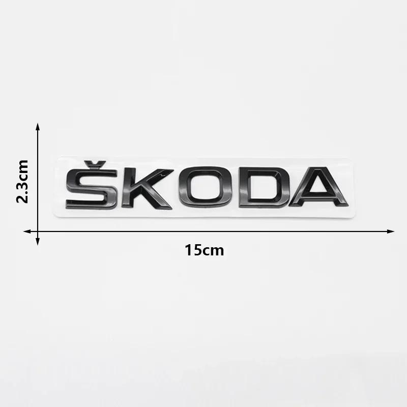 JIYQ3 For Skoda 3D Car Stickers Lettering Rear Trunk Emblem Badge Decals For Skoda Yeti VRIS Octavia A5 Karoq Kamiq Fabia Kodiaq Rapid