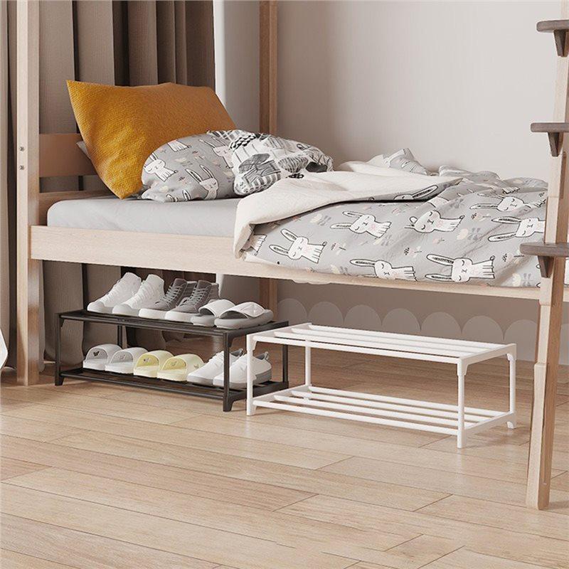 ABGR-Front Door Shoe Rack Under The Bed-Sturdy Metal Organizer For Small Living Space Storage