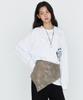 MONGDOL Patchwork Graphic Long Sleeve T-Shirt White Mdts105White