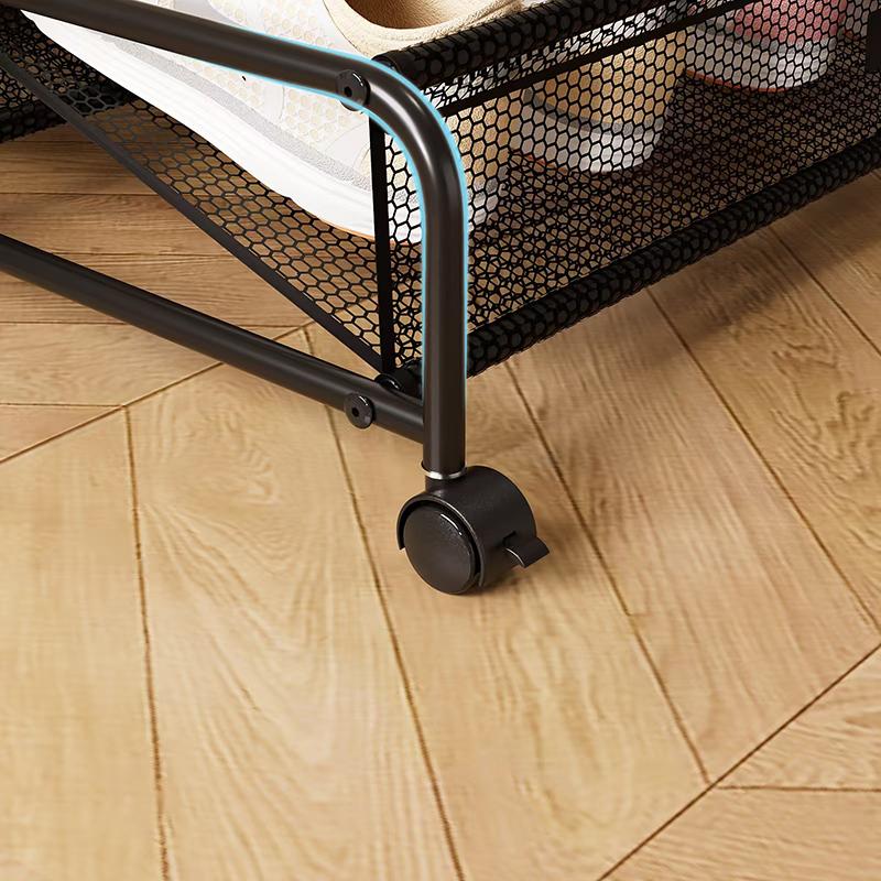 Stojan na boty, úložný stojan na dno postele, organizér na úložný prostor na podrážky bot, zásuvka, úložný box do ložnice, úložná síťka, kladka na přízi