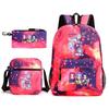 Demon Hunter Girl Group Backpack Kpop Backpack Digital Color Printing Boys And Girls School Bag Shoulder Bag Three-Piece Set