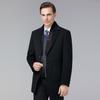 Ordos city-made double-sided cashmere down lining suit collar winter new double-sided nylon woolen coat jacket for men