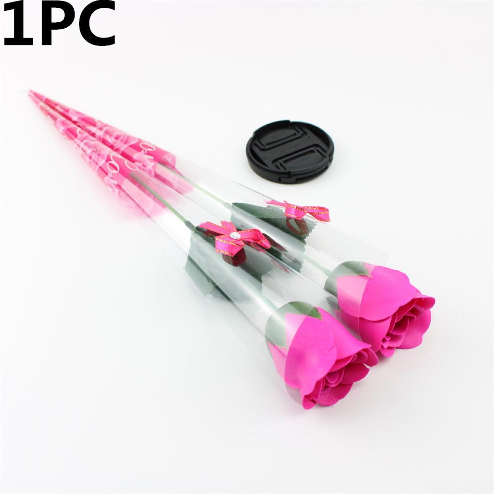 

1 шт. Штучні квіти Мильний букет троянд Червона синя рожева троянда Подарунок на День Святого Валентина Декор для весільної вечірки Фальшива квітка Прикраса дому рожевий червоний колір