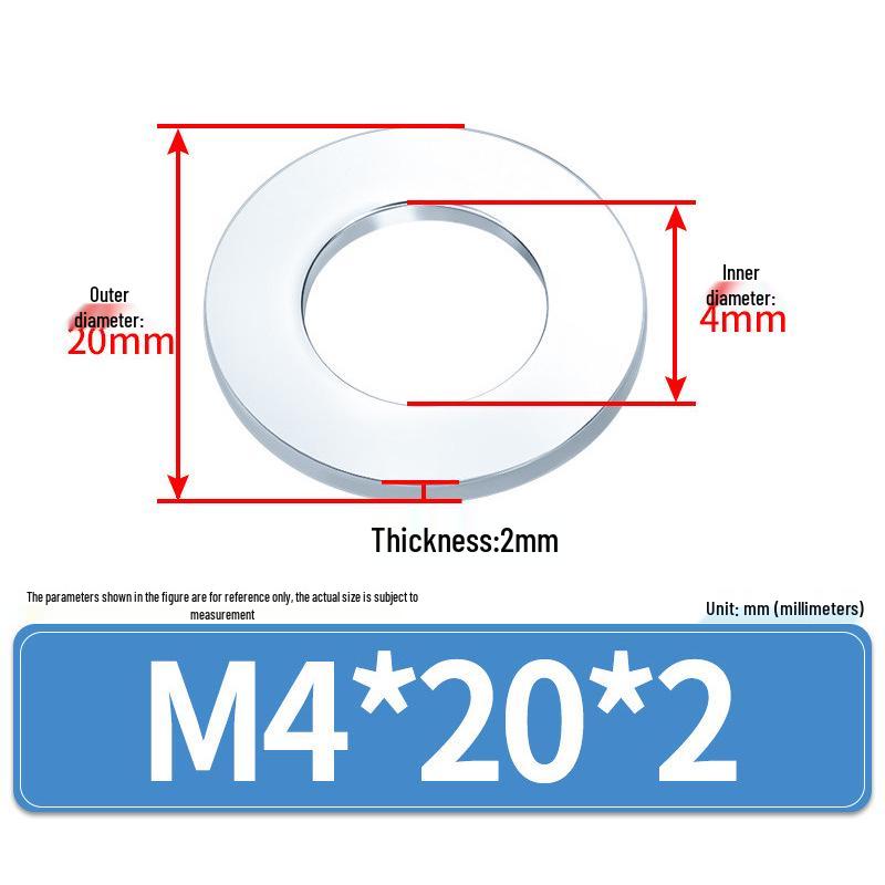 Extra Large Galvanized Metal Flat Washer (Sizes M1.6-M14)