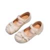 2026 Spring/Autumn Embroidered Hanfu Shoes for Baby Girls, Ancient Style Leather Princess Shoes, Trendy Children's National Style Footwear