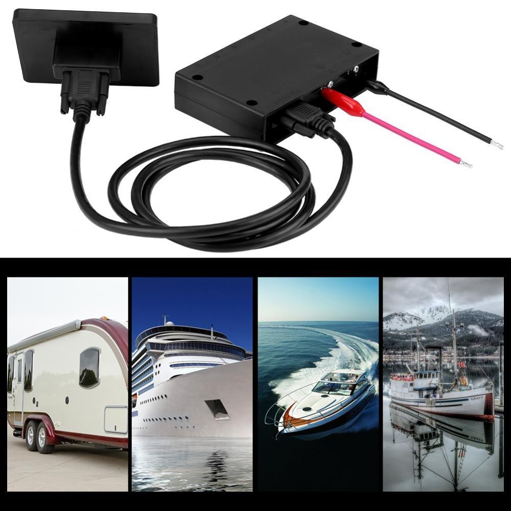 Akozon Universal 12V/24V 6-Gang Touchscreen Control Panel Box with LED Switch Panel for Cars and Boats