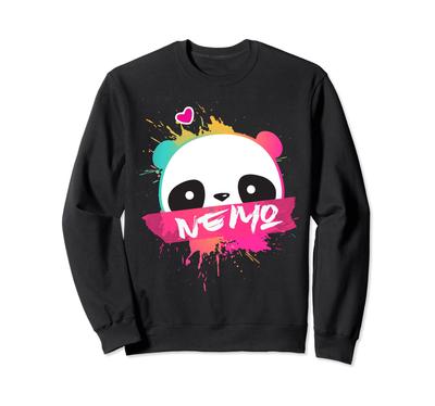 NEMO Cute Boys Name with Adorable Panda Sweatshirt -