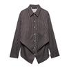 Women's Striped Bat Sleeve Shirt, Long Sleeved Top, Casual Pants