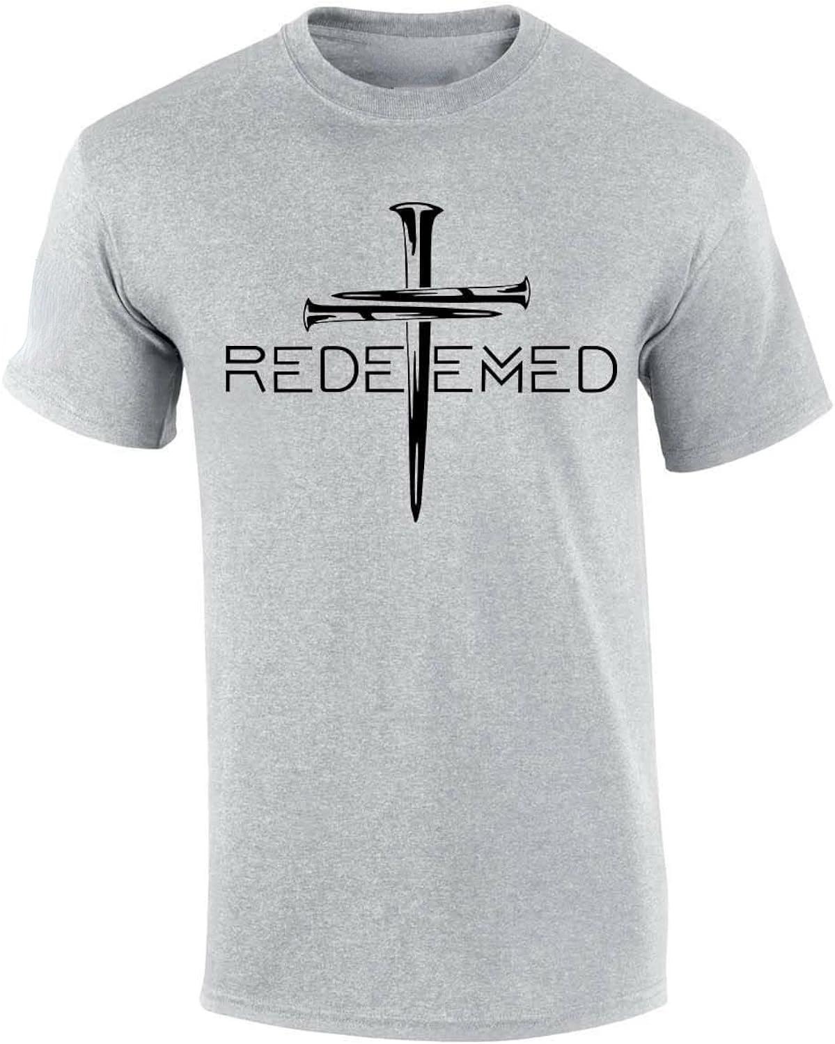 

Redeemed Cross Nails Christian TShirt 100 Cotton ONeck Summer Short Sleeve Casual Mens Tshirt Size S3XL S