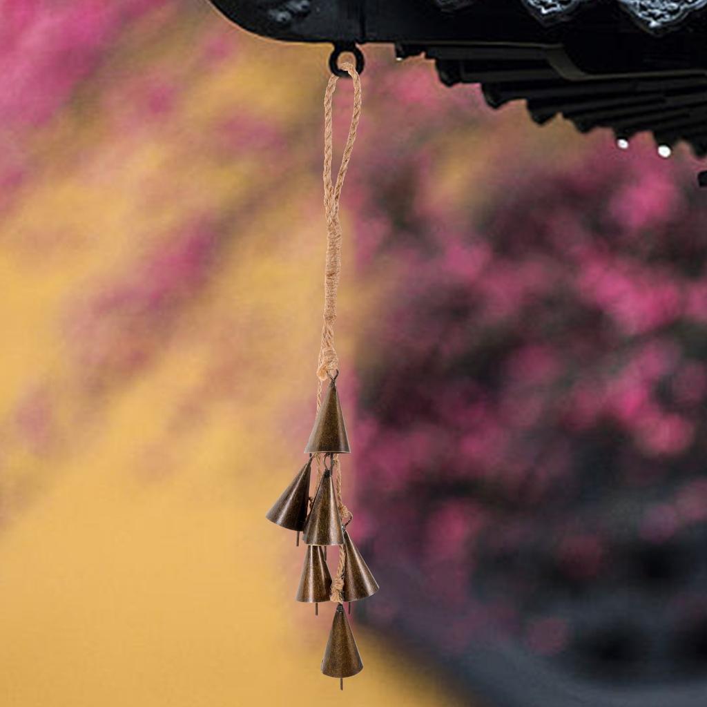 Witch Bell Wind Chime Hanging Ornament Unique Design Crisp Sound Decor for Living Room Bedroom Study Balcony Patio Festival