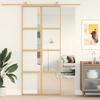 Vidaxl Schiebetür, Gold, 90x205 cm, Transparentes ESG-Glas