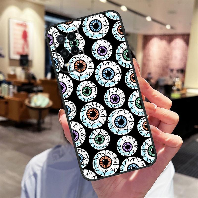 Crazy Eyeball Pattern Case For Oppo A94 A54 A40 A60 A80 A98 A78 A18 A38 A58 A16 A76 A96 A17 A77 A74 A57S A15 Cover