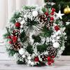 PVC Christmas Wreath Artificial Garland Decorations Household Decor Wall Door Flowers Hanging Ornaments Xmas Garlands