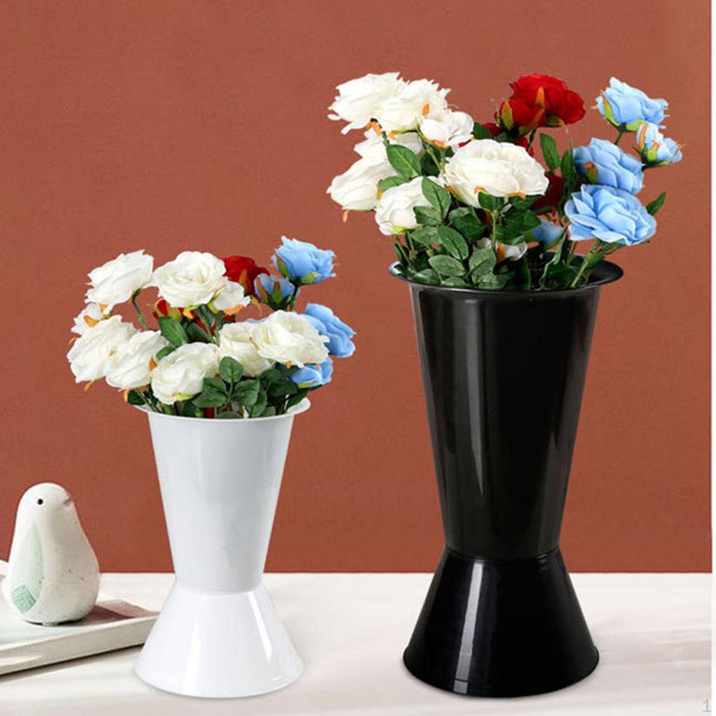 Circular Flower Bucket Vase 41cm Height Lightweight Multipurpose Accessories for Tabletop Decor 22cm