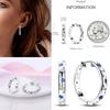New 925 Sterling Silver Star Moon Earrings for Women Sparkling Zircon Ear Studs Luxury Romantic Fine Jewelry Gift for Girl