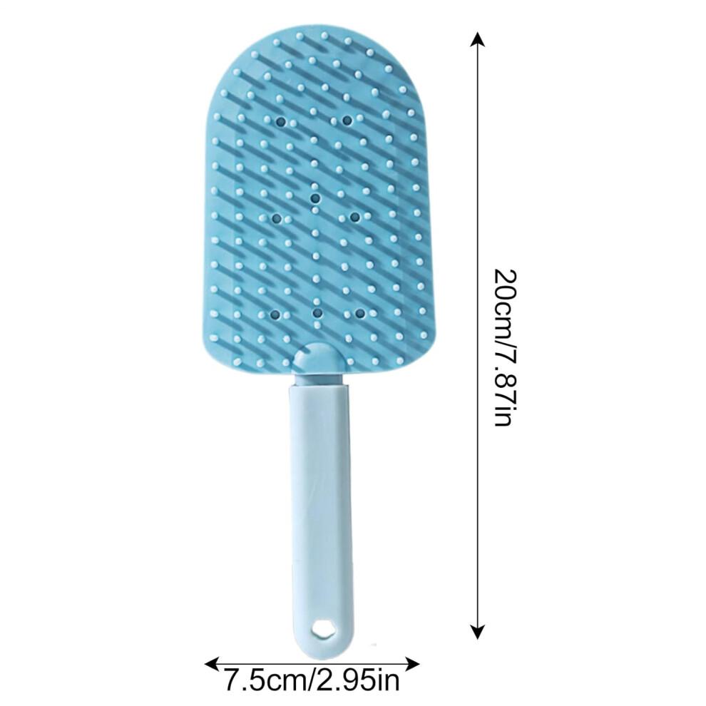 Katzenkamm - Ergonomic Anti-Slip Cat Hair Comb In Ice Cream Shape for Gentle Detangling - Blue for Home, Clinics, and Travel
