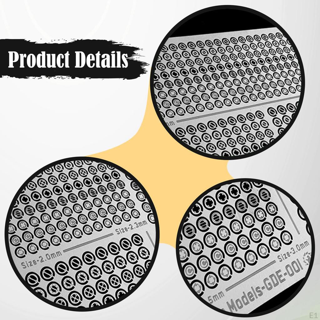 Metal Etching Sheet 3.54x2.76inch Compact Models Modification Stability Hobby Accessories Version