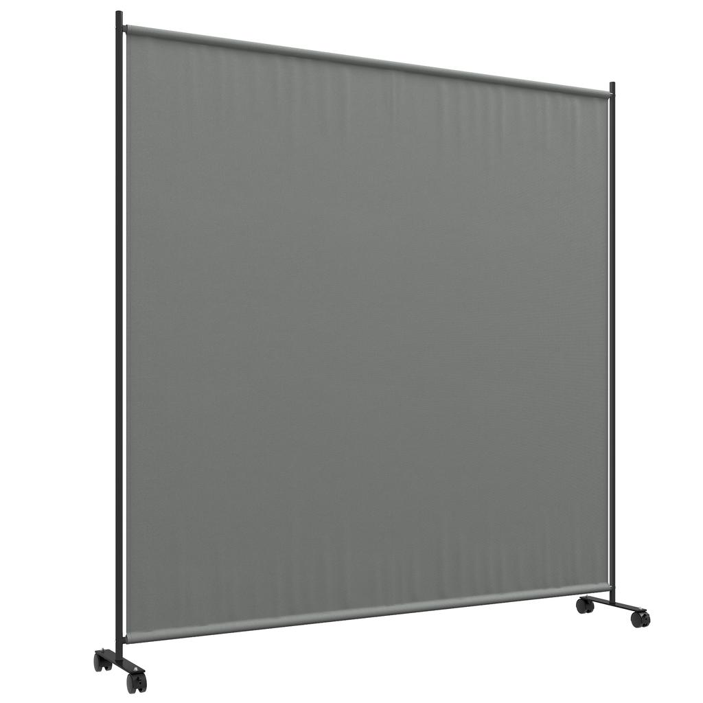 183 X 181cm Portable Privacy Screen, with Wheels - Dark Grey