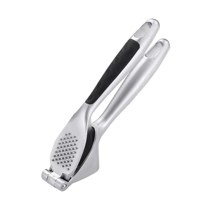 

Zinc Alloy Creative Manual Garlic Press - Ergonomic Handle Garlic Mincer Peeler Non-Slip Easy Clean Home Kitchen Tool 17cm серебряный