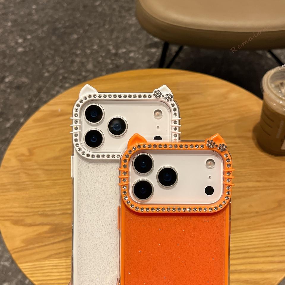 Cute Glitter Phone Case for For Iphone 17 Air 14 1 16 11 12 13 Pro Max 14 16 Plus Silicone Bling Bling Shockproof Protector Cover
