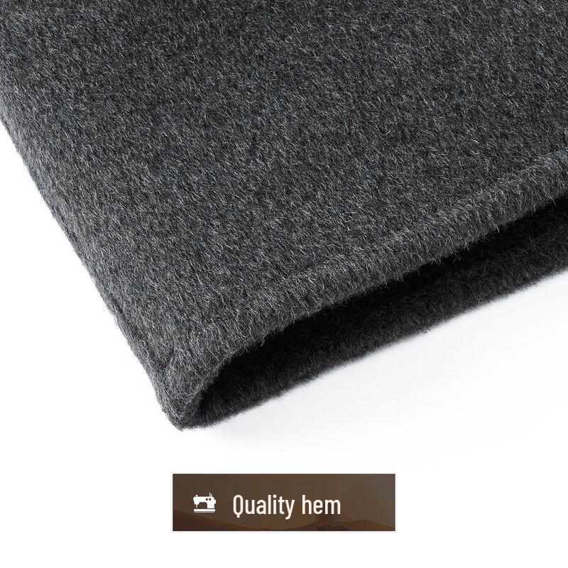 Men's Australian Wool Double-Breasted Long Coat