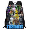 15 Inch Fortnite Cartoon Backpack Unisex for Boys Girls with Front Pocket Lightweight Student School Bookbag Large Capacity