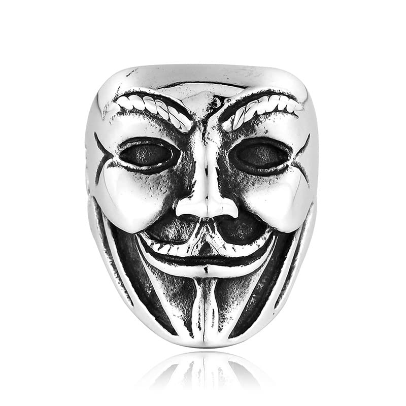 [ALICE ANDERSEN] Ring Ring Anonymous Free Size Open Ring Men's Silver Fashionable Anniversary Celebration Birthday Fashion Accessories (Silver)