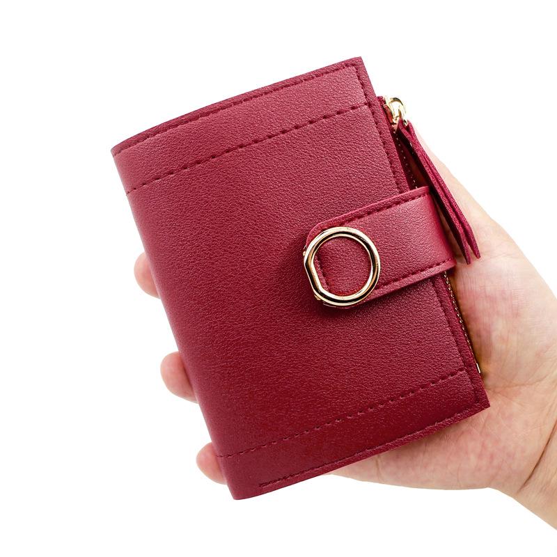 Women's Korean Style Tassel Bi-Fold Wallet - Simple, Fashionable Coin Purse