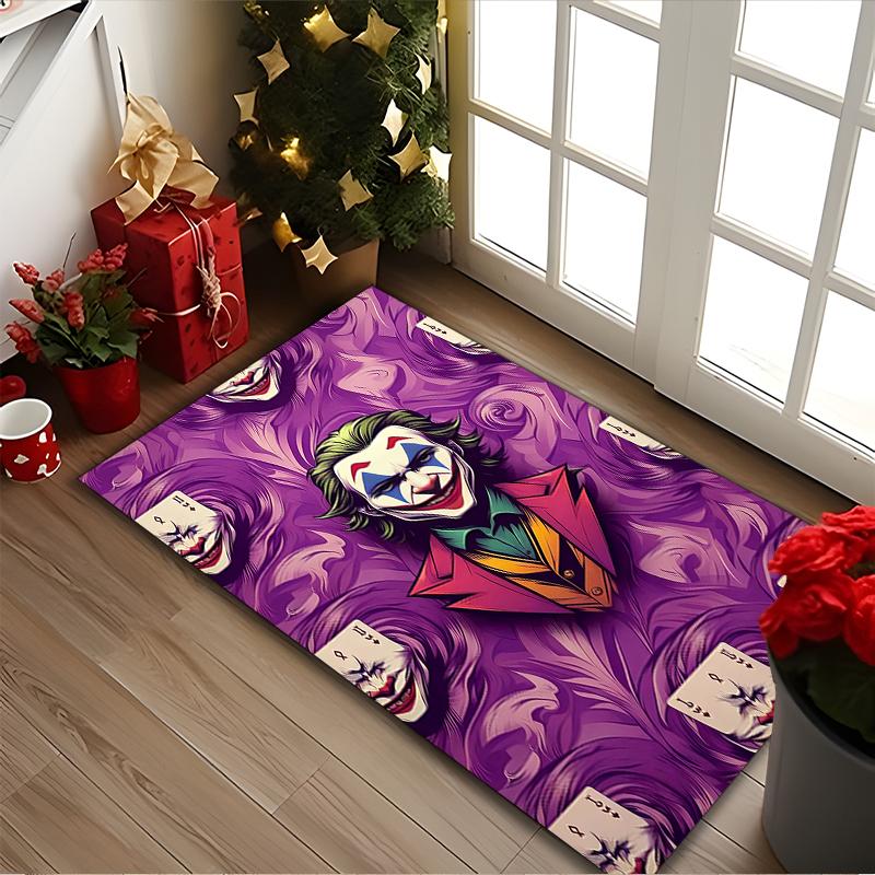 1pc Area Rug Appropriate for Office, JOKER Carpet, Versatile Printed Chair Rug, Durable Home Sofa Carpet