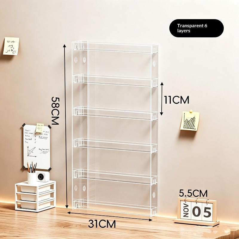 3/4/5/6-stöckiger klarer Make-up-Organizer zur Wandmontage & für die Arbeitsplatte Aufbewahrungshalter für Badezimmer Hautpflege Kosmetik
