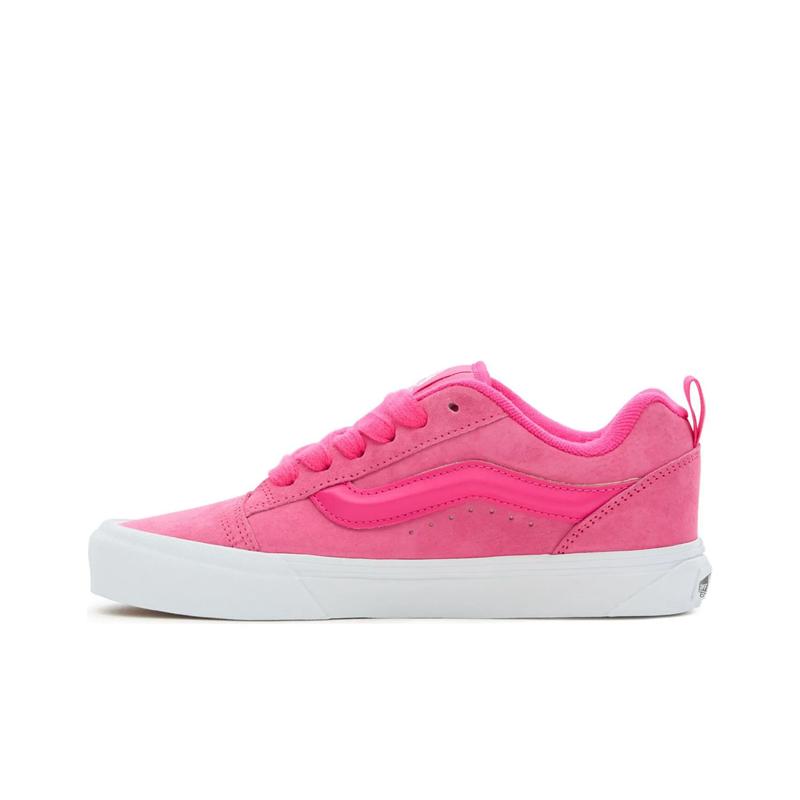 Vans Knu Skool Nubuck Pink Glo Dragon Fruit Lightweight Comfortable Low-Top Kids Skate Shoes Men Sneaker AN0009QCYU2