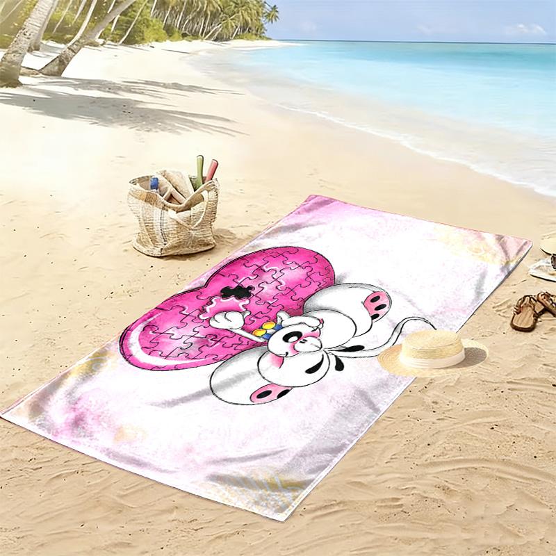 Diddl Print Beach Towel, Large Soft Quick Dry Towel for Beach Camping Swimming