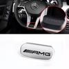BETI1 Car Steering Wheel Emblem Stickers Metal Badge For Mercedes Benz AMG W206 W204 W205 W212 W213 W221 W222 W223 W251 W464 GLE GLC