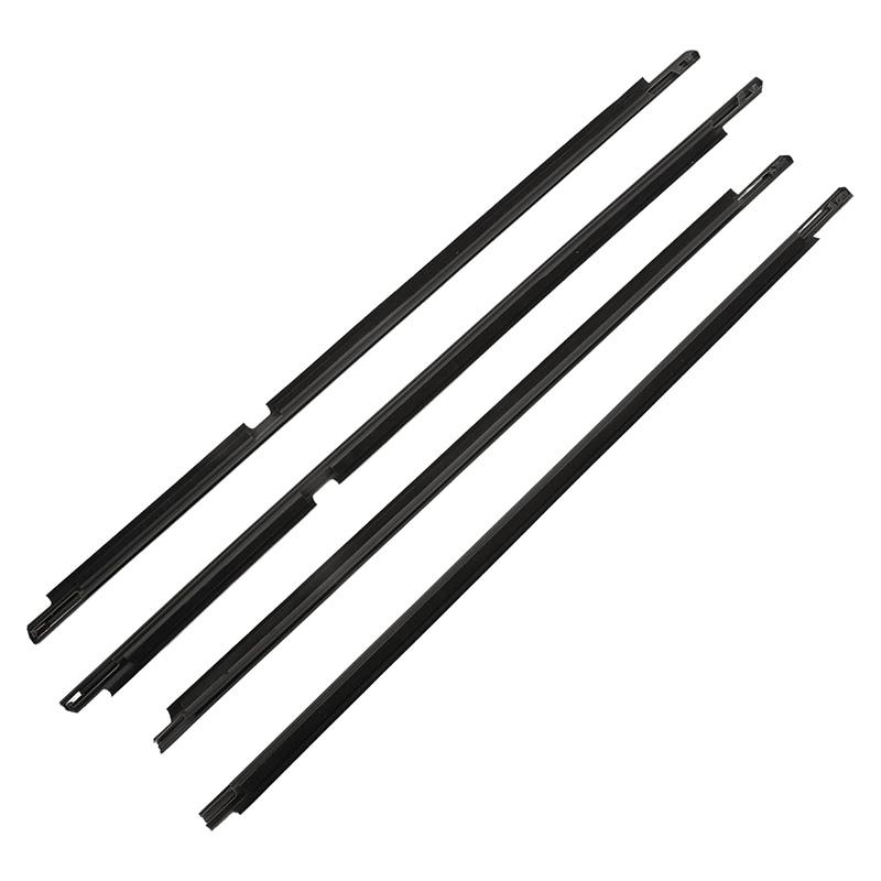 4Pcs Chrome/Black Window Rubber Trim For Toyota Land Cruiser LC200 Series For Lexus LX570 2008-2021 Weatherstrip 7572060070