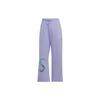 Knitted Sweatpants Women's Purple Moderate Straight Fit Pants IB5880