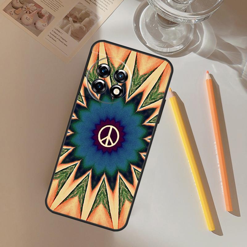 Psychedelic Art Peace Funda For OnePlus 12 12R 13 R 11 9 10 Pro 8T 9RT 10T OnePlus Nord 4 CE 2 3 Lite N20 N30 Case