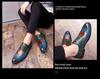 Men's Plus Size Brogue Color Block Leather Dress Shoes - British Style