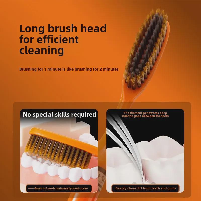 Southern Cleaning Long Head Soft Bristle Toothbrush – Innovative, Wide, and Printed Design