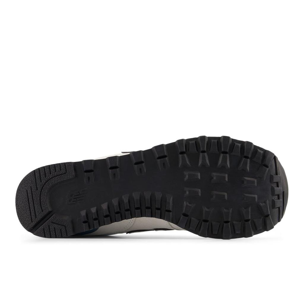 New Balance U57452Z Classic Unisex Sneakers 574 Suede Mesh Running Shoes Black/Grey Width D 25.5cm