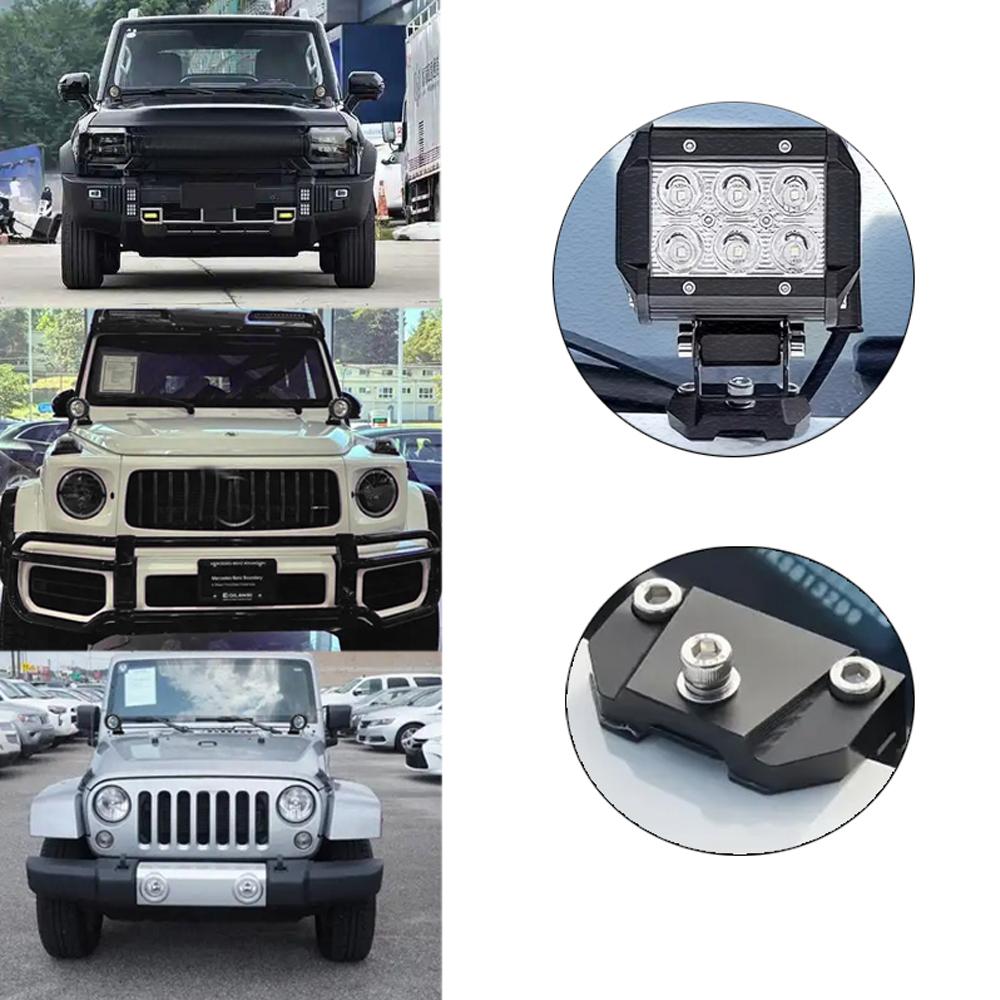 Lights Mount Bracket Car Headlight Holder Hood Led Work Light Pods Kit For Truck Suv 4x4 UTV ATV Light Bar Clamp Spotlight Stand