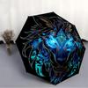 1pc Wolf Head Automatic Open/close Folding Umbrella, Compact Portable Travel Umbrella,Durable Construction Yy250814157