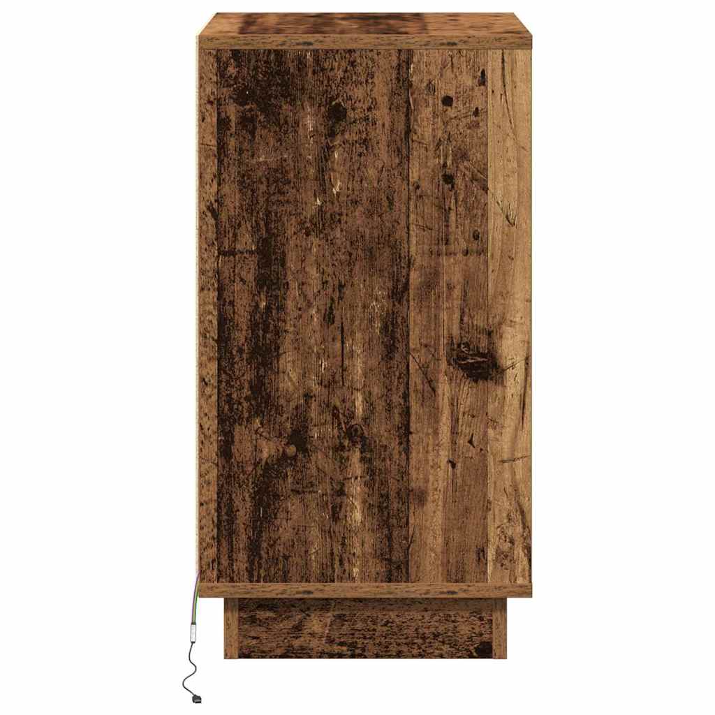 Nightstand Reclaimed Wood Look 39 x 34.5 x 65 cm Engineered Wood