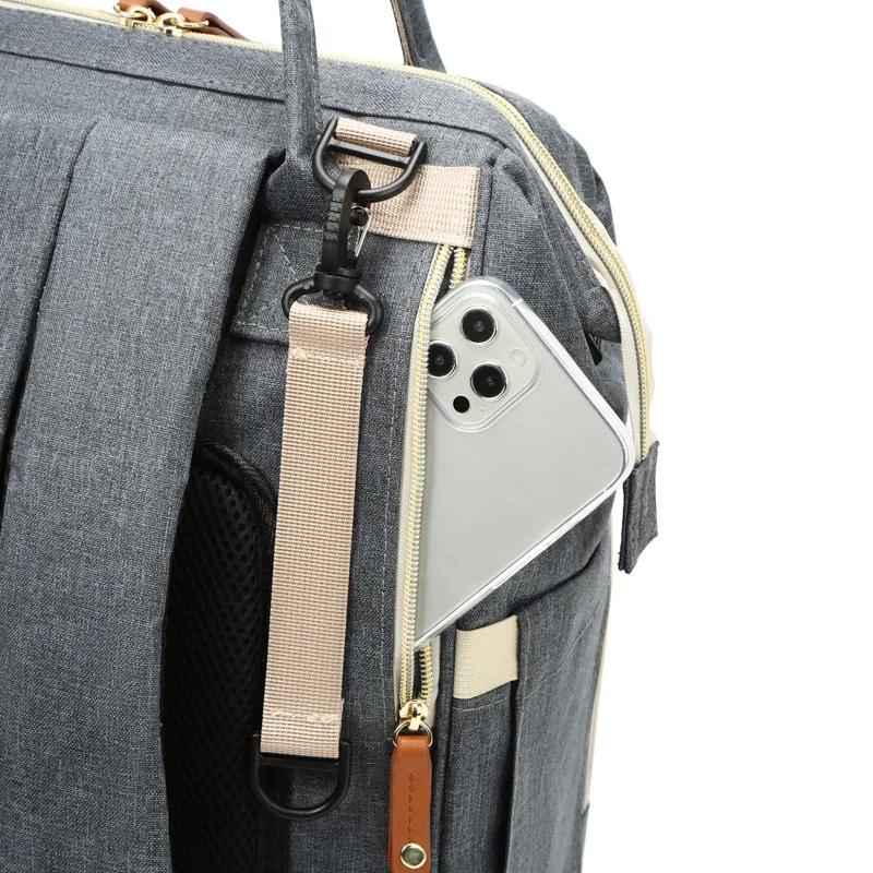 Waterproof Wear-resistant Mom Backpack Multiple Compartments Diaper Bag Large Capacity Lightweight Mother Baby Bag Outdoor Bag
