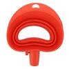 Flour Funnel for Stand Mixer Foldable Wide Opening Mixer Flour Funnel Attachment Silicone Red