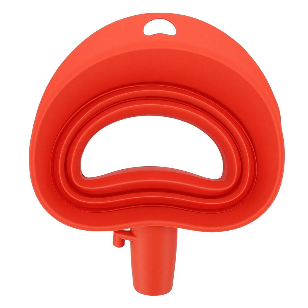 Flour Funnel for Stand Mixer Foldable Wide Opening Mixer Flour Funnel Attachment Silicone Red