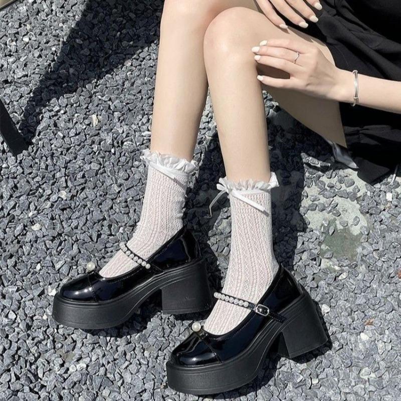 Fashion Shoes Female 2025 Brand Women's High Heels Fashion Buckle Strap Office and Career New Round Toe Platform Heelszapatos