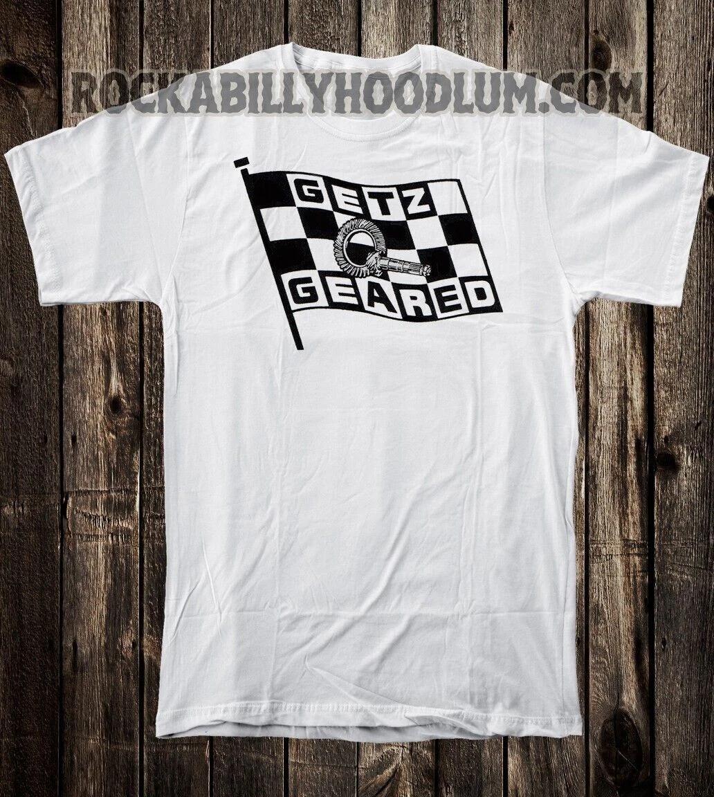

Retro Hot Rod Tee T Shirt Drag Race Speed Shop Mechanic Getz Geared L