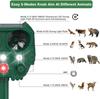 Repelent Animale cu Energie Solară Repelent Animale cu Ultrasunete Solare Sonar Repelent Animale Deterrent Repelent Câini/Pisici/Păsări Sperie