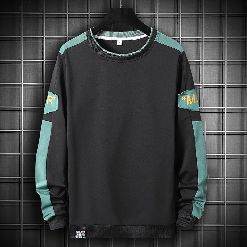 Men's Long Sleeve T-shirt Spring and Autumn New Hoodie Korean Version of The Trend Ins Bottom Shirt Young Students On Clothes